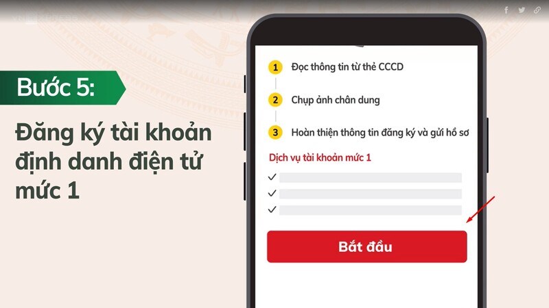 Kiểm tra trình tự và thông tin các bước và chọn Bắt đầu