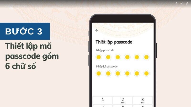 Tạo mã passcode cho tài khoản